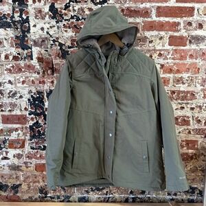 Berne Softstone Women's Sherpa lined Hooded Jacket burnt olive Green XL